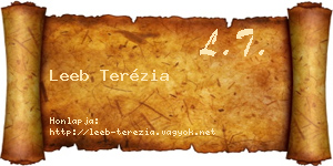 Leeb Terézia névjegykártya